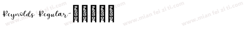 Reynolds Regular字体转换